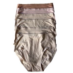 (6) NEW Chantelle soft stretch seamless hipster bikini brief panties cream pink